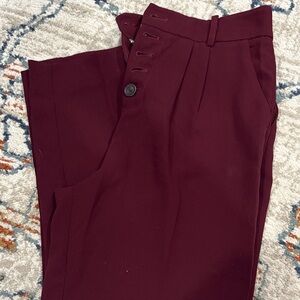 Anthropologie Women's Deep Burgundy Capris
